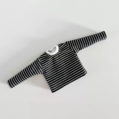 DLBell Blyth Doll Clothes – Casual Striped T-Shirt & Sweatpants Outfit for 1/6 Blyth, OB24, Azone, Pullip Dolls