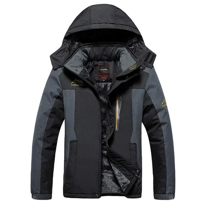 Men’s Winter Parka Jacket - Thick Warm Waterproof Hooded Fleece Coat, Plus Size up to 9XL
