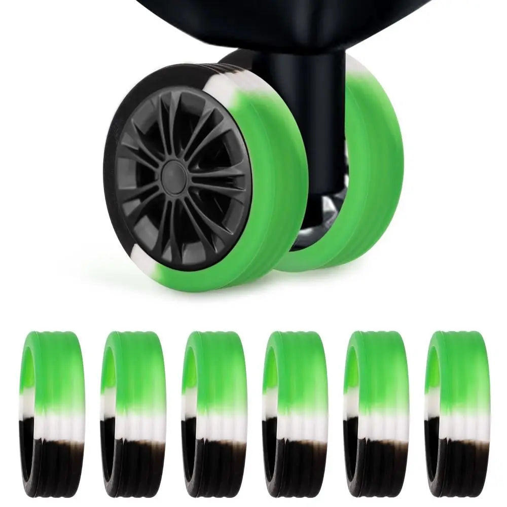 4/8PCS Travel Luggage Wheel Protectors — Noise-Reducing Caster Covers for Suitcase Trolley Boxes
