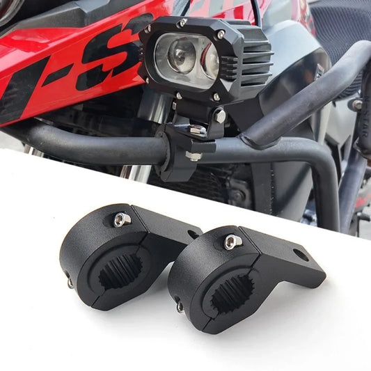 Adjustable Motorcycle Headlight Mount Bracket - 19mm-26mm Motorbike Lamp Holder Support Spotlight Installation Accessory
