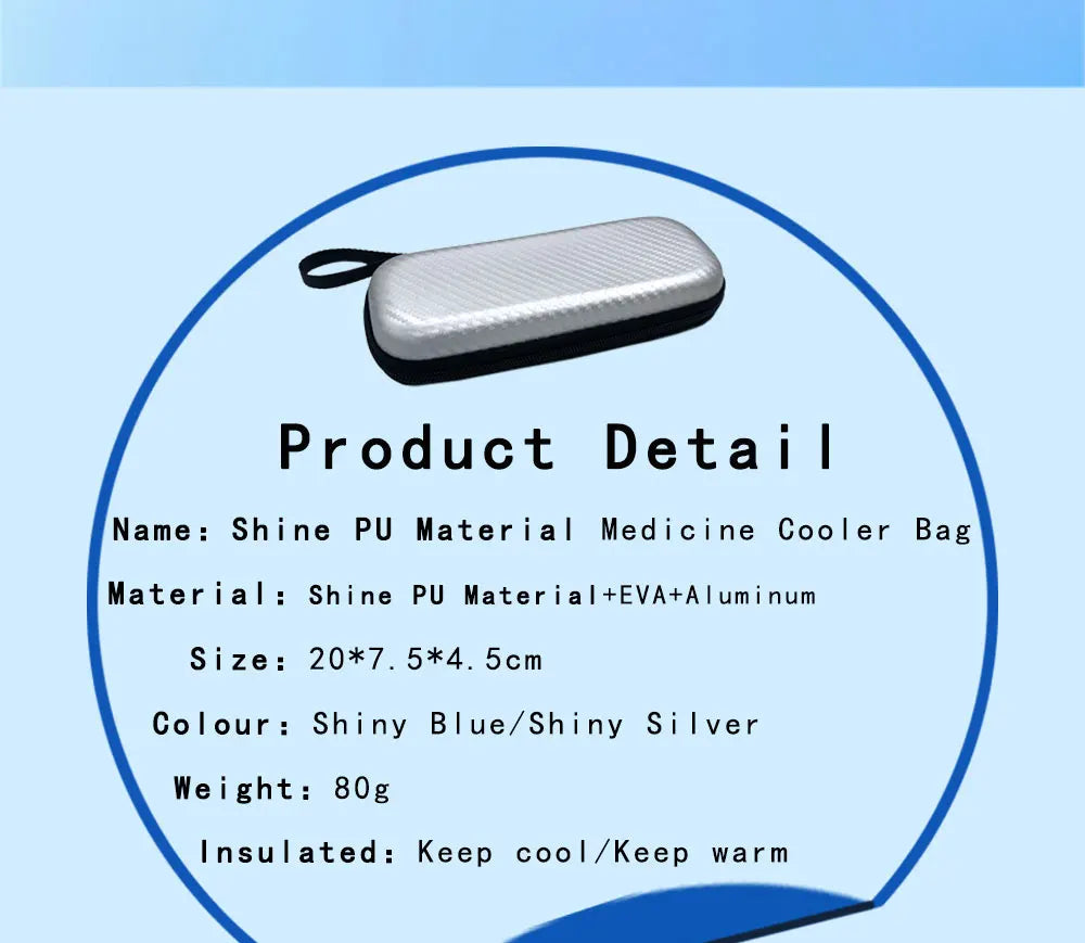 Portable Insulin Cooling Bag with 4 Ice Packs – Diabetic Pocket Pill Protector, Waterproof Thermal Insulated Medical Cooler