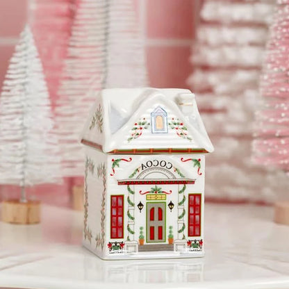 Christmas Holiday Village Spice House Set – Mini 6cm Home Decor for Kitchen, Spices & Tabletop Xmas Ornaments