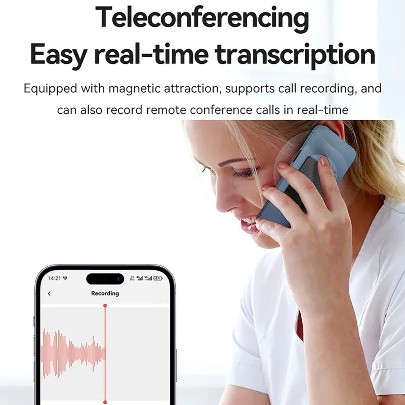 AI Voice Recorder with Display Screen – 8–256GB Smart Digital Voice Recorder with Transcription, Summarization & Translation Features, Intelligent Note Taking Device