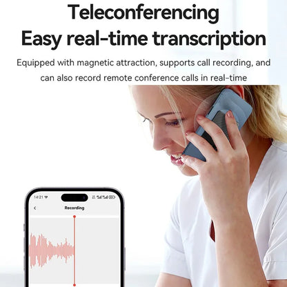 AI Voice Recorder with Display Screen – 8–256GB Smart Digital Voice Recorder with Transcription, Summarization & Translation Features, Intelligent Note Taking Device
