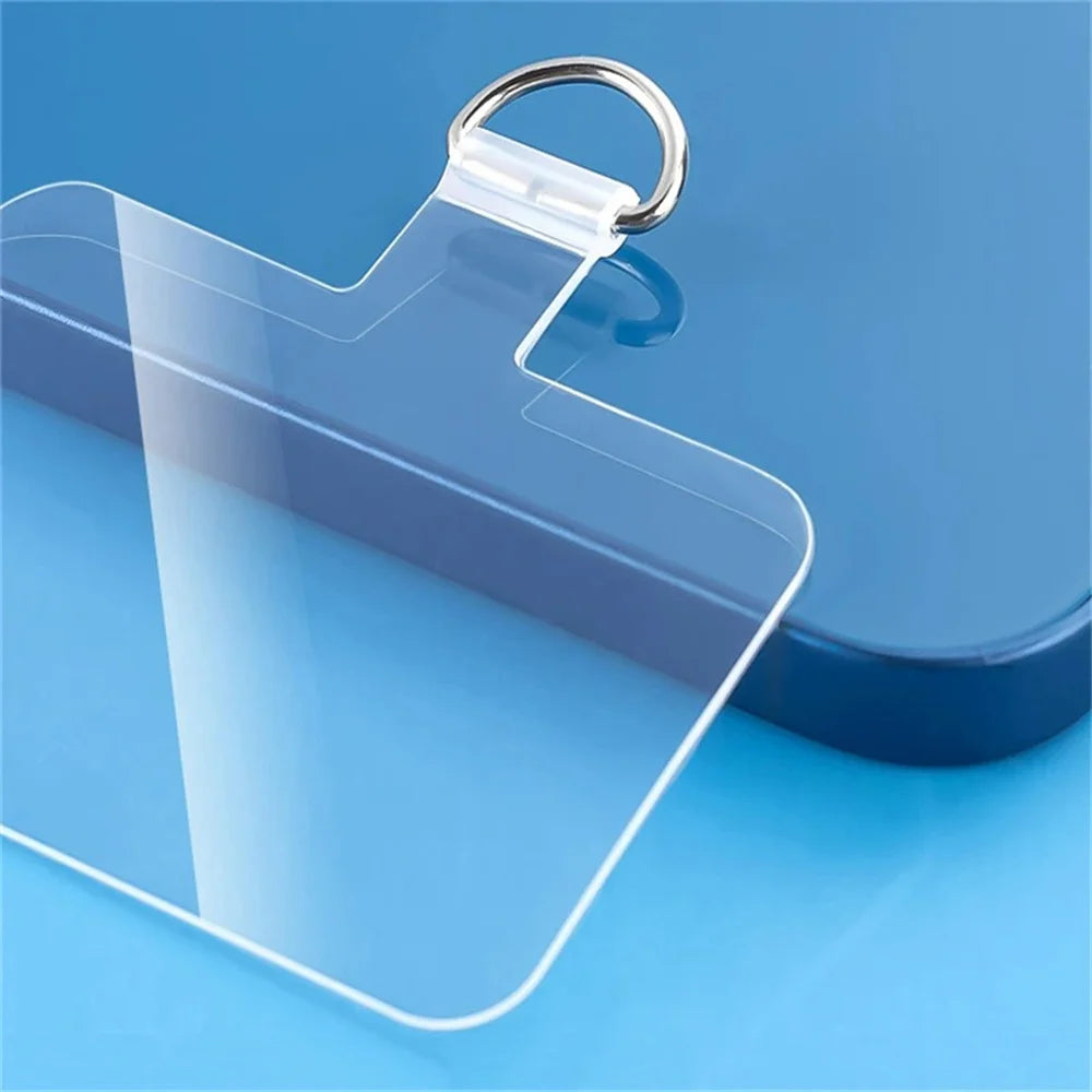 Transparent Phone Anti-Lost Lanyard Card – 1/3/5/10PCS TPU Universal Tether Tab with Loop Hole, Strap Patch & Cord Clip Gasket