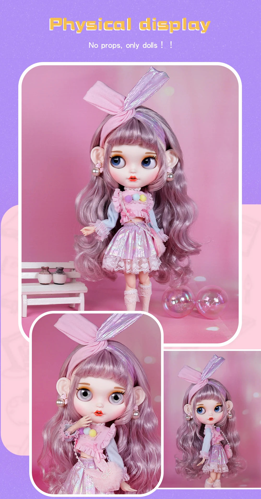 ICY DBS Blyth Doll – 1/6 Joint Body BJD Anime Doll, 30cm White Skin Matte Face Special Combo Toy