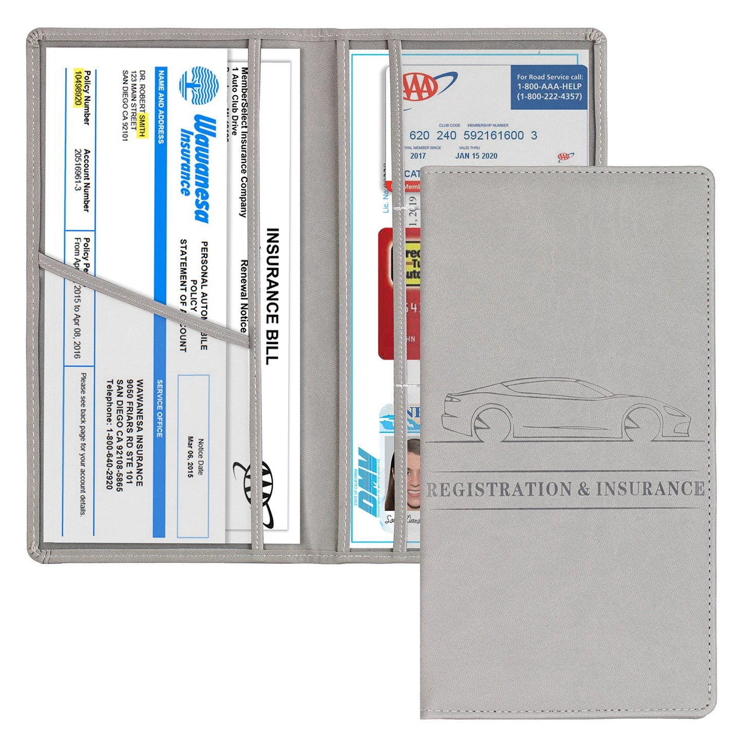 Car Registration & Insurance Holder – Vehicle Glove Box Organizer for Auto & Truck