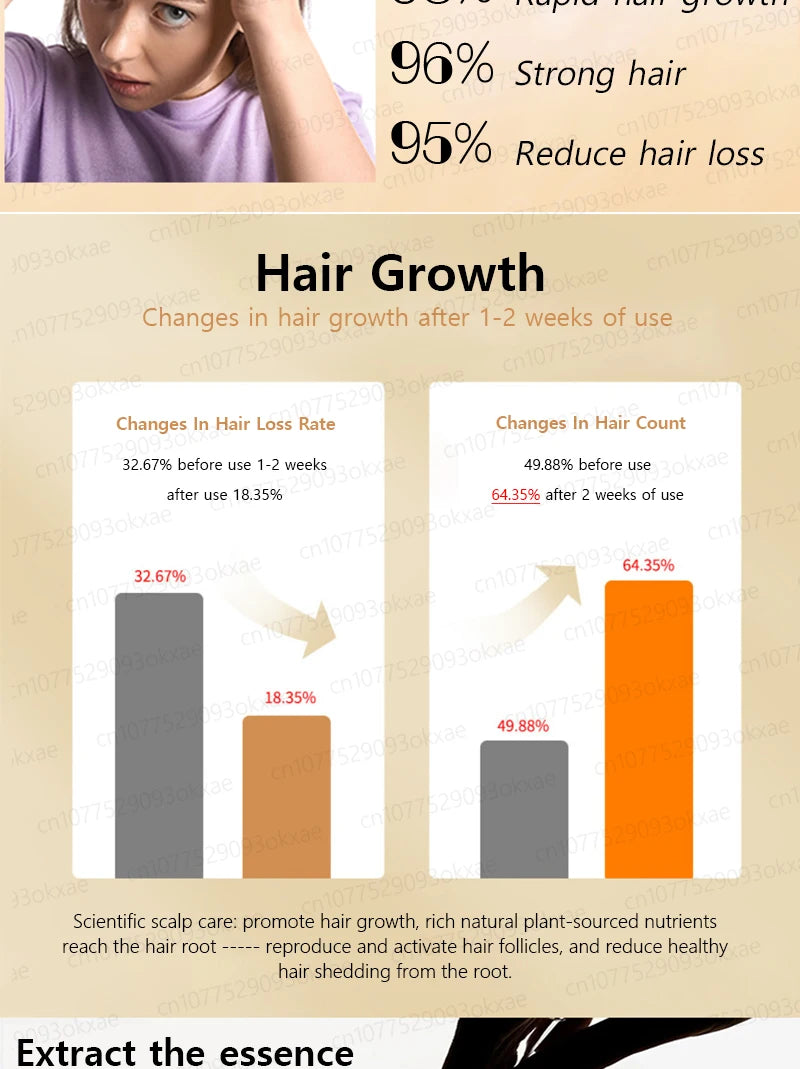 WPRBREGT Blue Hair Growth Serum — Essential Oil for Thicker Hair, Anti-Baldness Treatment