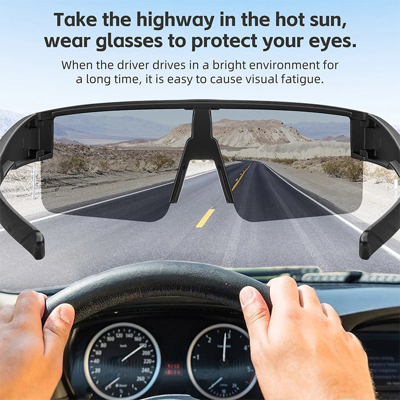 WEST BIKING Large Frame Cycling Glasses — Polarized Photochromic Sunglasses Fit Over Myopic Goggles