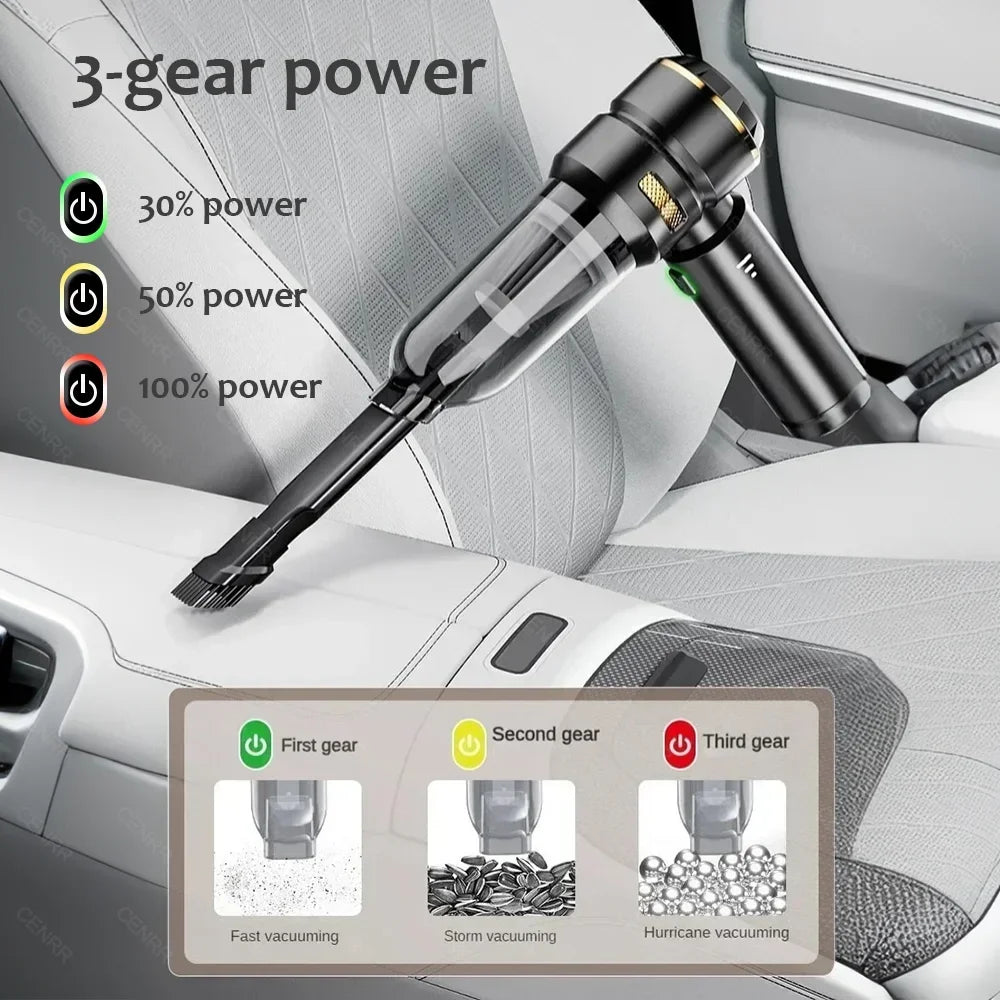 CENRR 998000PA Wireless Car Vacuum Cleaner – Powerful Portable Handheld Auto Cleaning Tool & Car Accessory