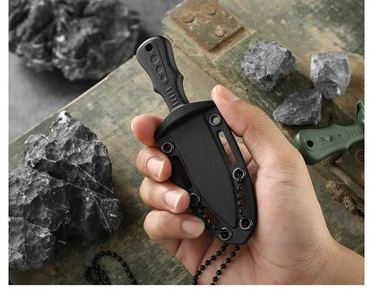 New Mini Tactical Neck Knife – Women's Self-Defense Outdoor Knife, Portable Camping & Fruit Knife