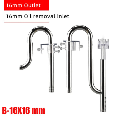 ZRDR Aquarium Filter Accessories – Stainless Steel External Inlet/Outlet Tube & Oil Film Remover for Fish Tanks