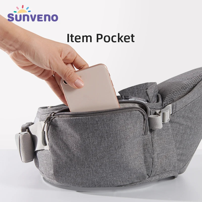 Sunveno One-Shoulder Baby Carrier - Adjustable Detachable Infant Sling for Comfortable Everyday Carry