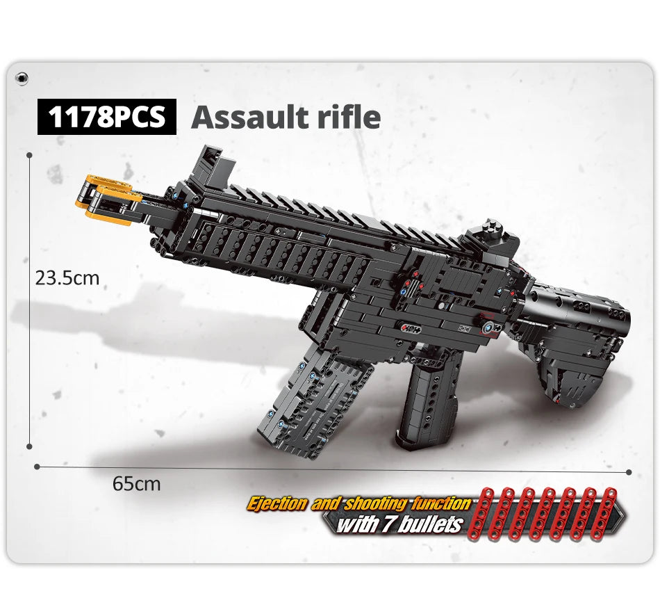 ZKZC WW2 Military Weapon Building Block Set – Shotgun, Sniper & Assault Rifle Toy for Kids Gifts