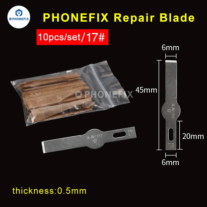 10pcs Precision Scalpel Knife Blades – #4A #11 #18 Non-Slip Metal Craft Replacement for Engraving, PCB Repair, DIY Tools