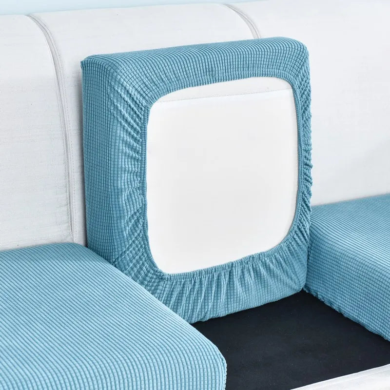 Polar Fleece Sofa Cushion Cover - Elastic Furniture Protector Slipcover for Living Room Sofa Chair Pet Kids Mat 10 Sizes