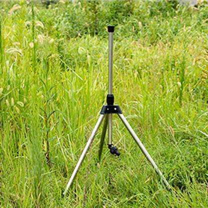 360° Rotary Garden Sprinkler - Stainless Steel Tripod Lawn Irrigation Sprinkler with Telescopic Support