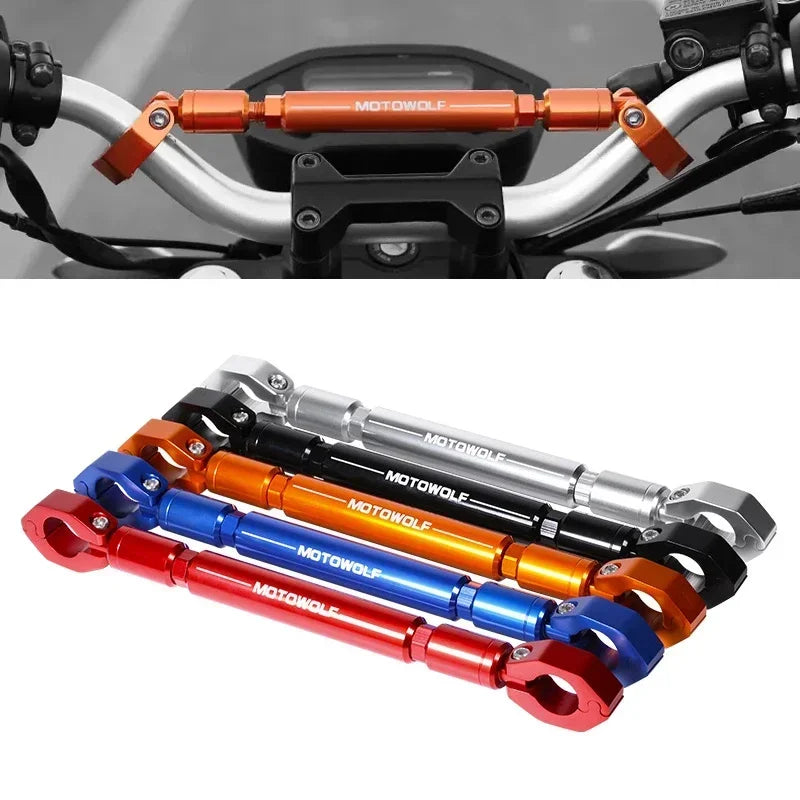 22mm CNC Aluminum Motorcycle & Scooter Crossbar – Reinforced Mount Bracket for Phone, GPS, Spotlight & Headlights