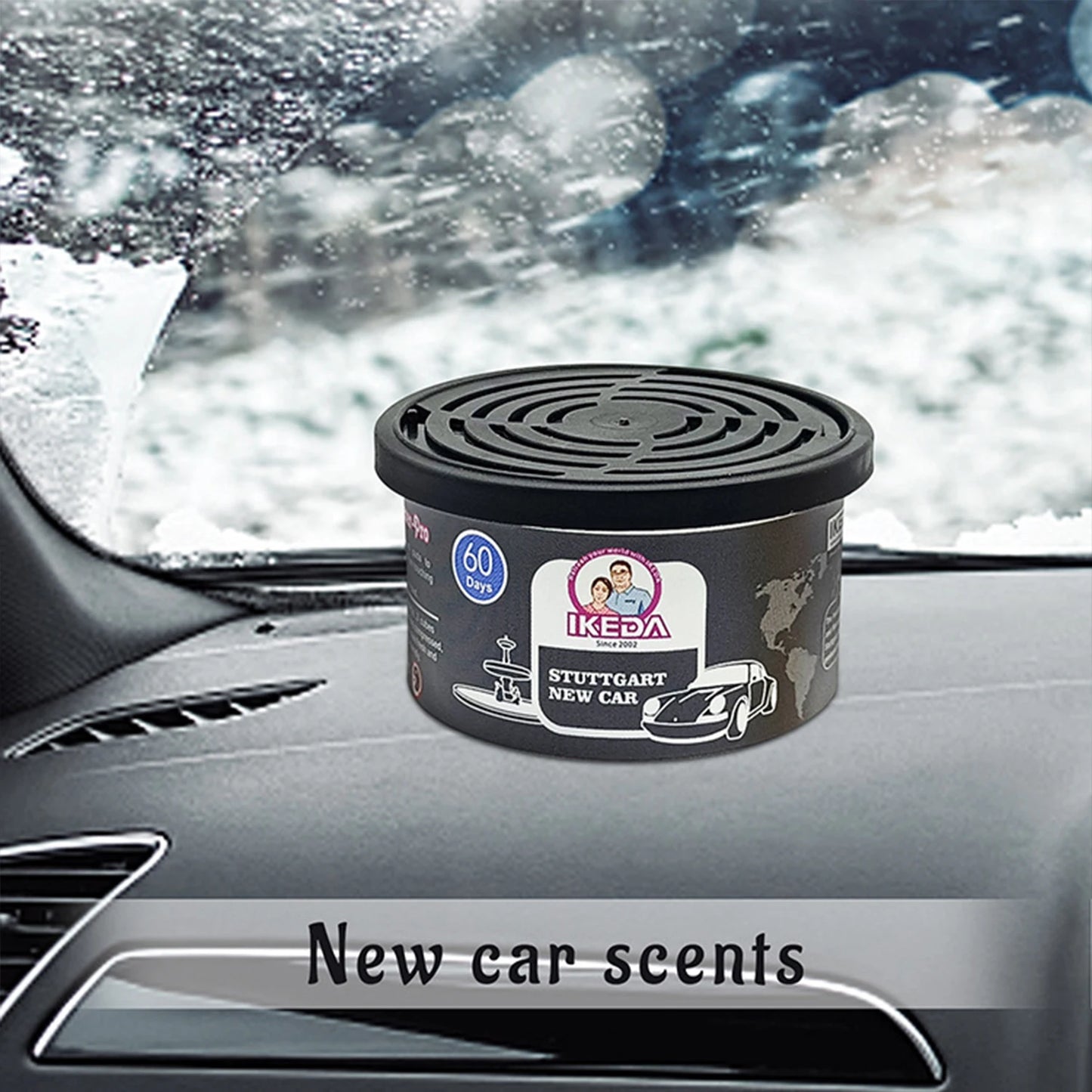 Car Air Freshener – 12 Scent Options, Organic Cans, Odor Eliminator, Long-Lasting Strong Fragrance for Home