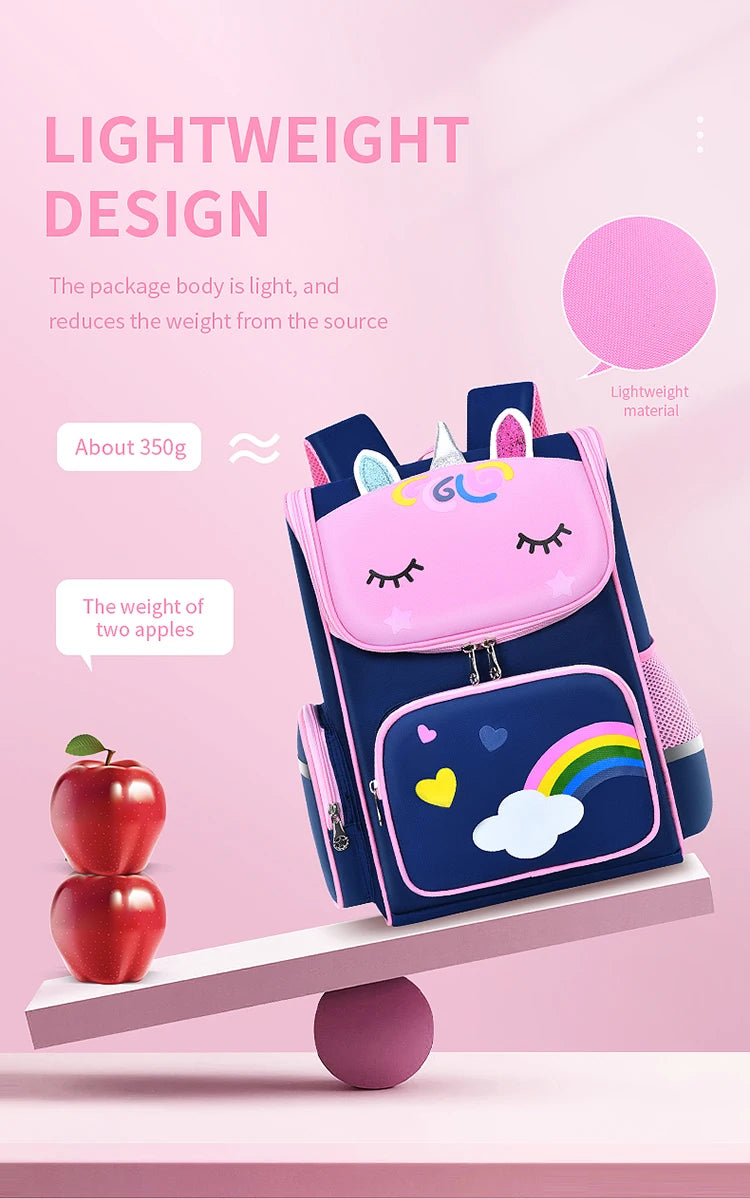 Children’s School Backpack | Cute Waterproof Lightweight Bag for Elementary Students, Grades 1-6, Ages 6-12