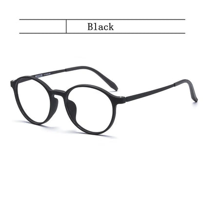 Ultra-Light Retro Round Glasses Frame for Men & Women, TR90 Titanium Fashion Eyewear for Daily Office & Everyday Wear