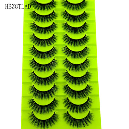 5/10 Pairs 3D Mink False Eyelashes – Wispy Handcrafted Full Strip Short Natural Lashes for Makeup