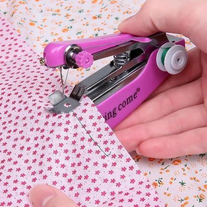Portable Mini Handheld Sewing Machine - Compact Manual Pocket Sewing Tool for Home, Travel & Outdoor Use