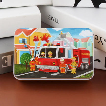 60 Piece Wooden Puzzle Toy Set - Cartoon Vehicle & Animal Jigsaw Educational Learning Gift for Kids
