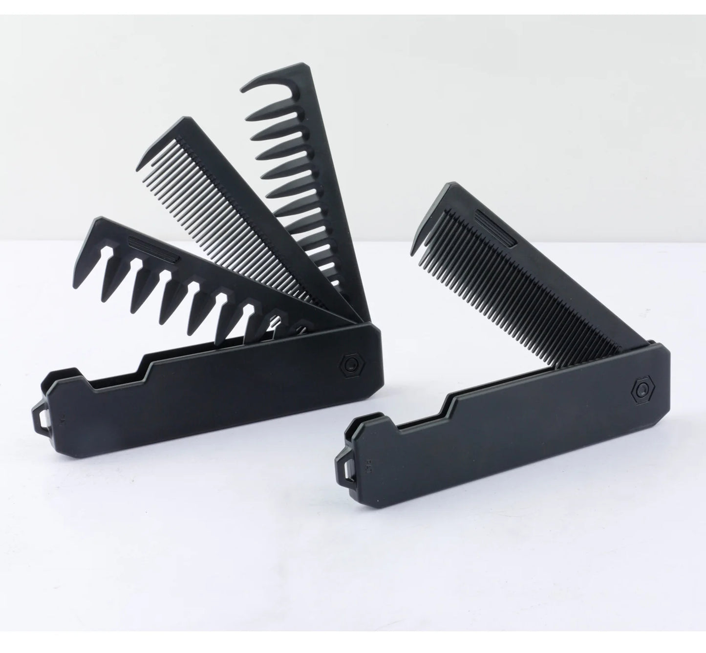 2-in-1 Pocket Folding Comb – Wide Tooth & Beard Comb for Hair Styling and Barber Use