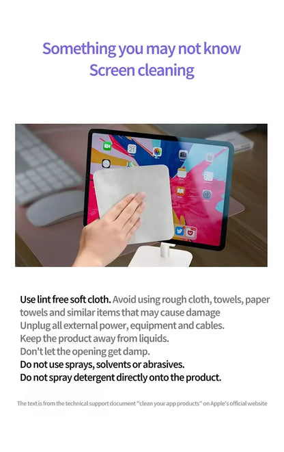 New Nano-Texture Polishing Cloth for Apple Devices – 1:1 Screen Cleaner for iPhone, iPad, Mac, iPod Pro & Apple Watch
