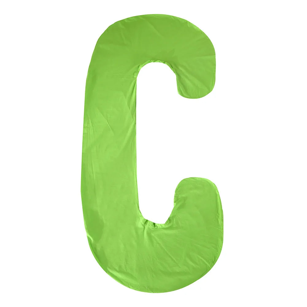 C-Shape Pregnancy Nursing Pillow Cover – Replacement Body Pillow Case for Maternity Sleep & Leg Support