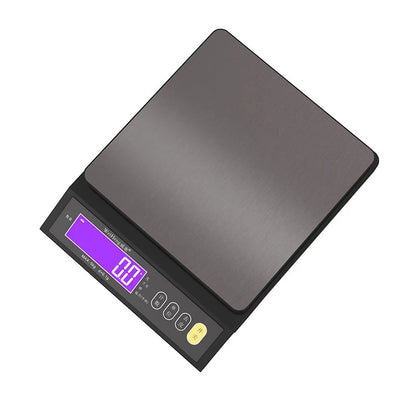 5kg/0.1g and 10kg/1g Digital Electronic Kitchen Scale, LCD Display, Fully Waterproof Stainless Steel Weighing Tool for Baking