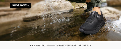 Baasploa Men’s Hiking Shoes – Breathable Outdoor Climbing & Walking Sneakers, Non-Slip & Durable