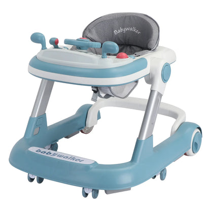 UBRAVOO 2-in-1 Push Walker for Infants & Toddlers – Foldable with Detachable Feeding and Music Trays
