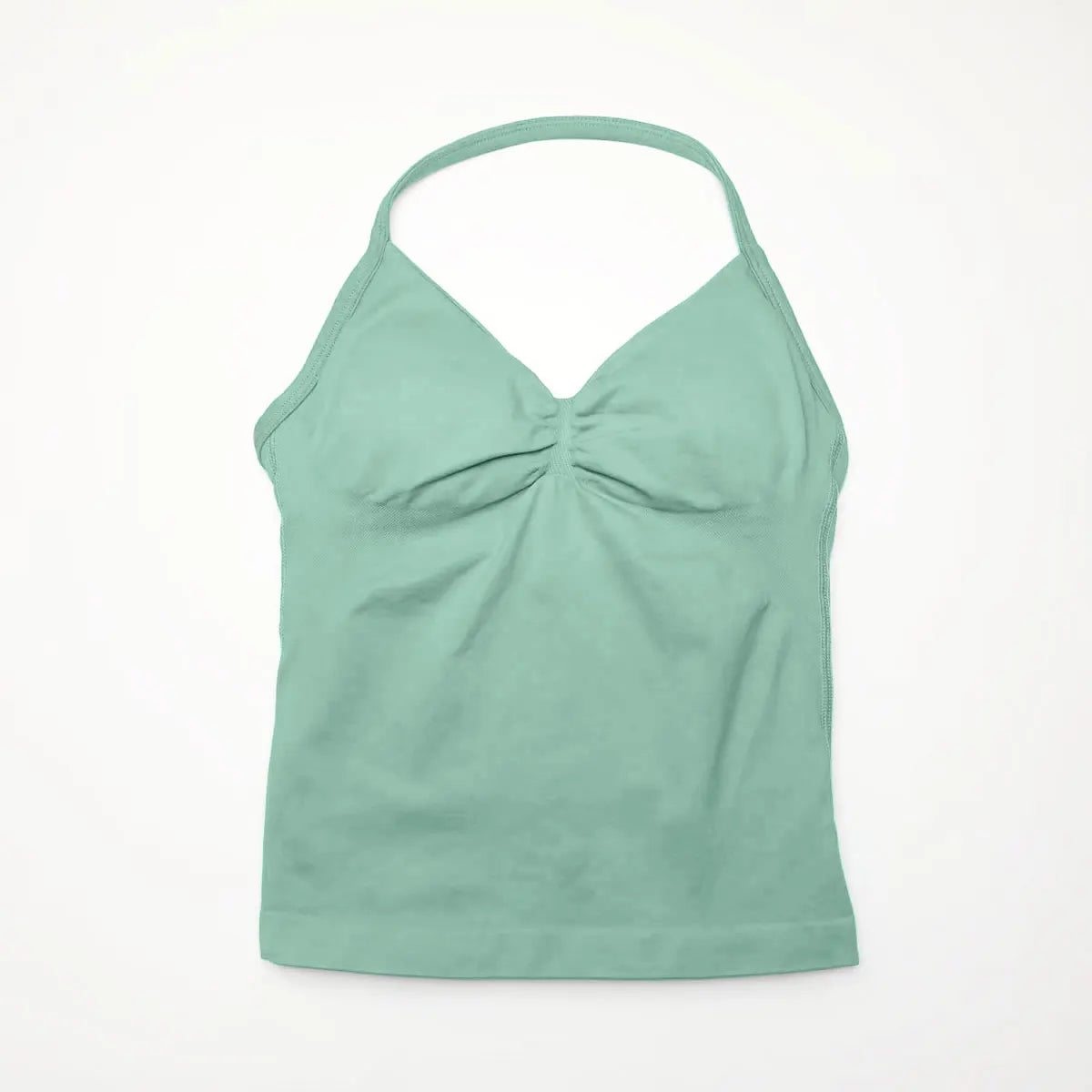 Women’s Longline Strappy Sports Yoga Vest Open Back Gym Tank Top Halter Running Fitness Bra Workout Top NCLAGEN Impact Style