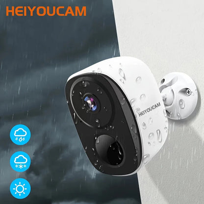 Wireless Outdoor Security Camera - 2K 3MP Battery Powered WiFi Camera with Spotlight Siren, 2-Way Audio & Waterproof