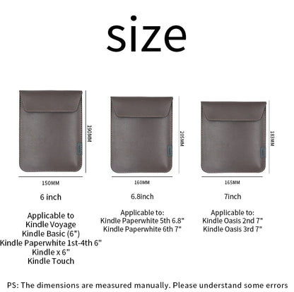 Slim E-Book Protective Case — Soft Sleeve for 6–7" Kindle Paperwhite 5/6.8" & Kobo Clara/Libra