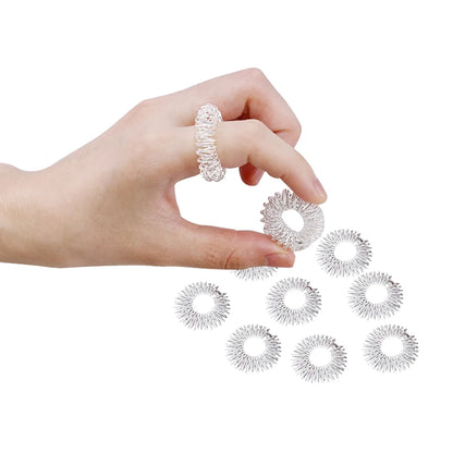 9pcs Hand & Foot Magnetic Therapy Spiky Massage Balls – Acupressure Trigger Point Pain Relief Pocket Massager