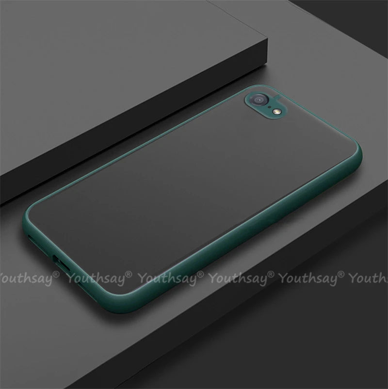 Matte Silicone iPhone SE Case - Translucent Rubber Cover for iPhone SE 2020/2022, 7/8 & Plus Models