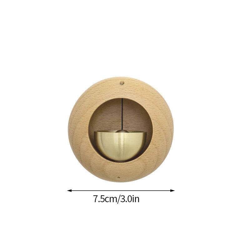 Wooden Landscape Door Bell – Magnetic Wind Chime for Home Entrance Alert & Decor