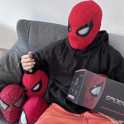 Miles Spider-Man 1:1 Electronic Mask - Moving Glowing Eyes with Ring Control for Cosplay, Collectors & Fans