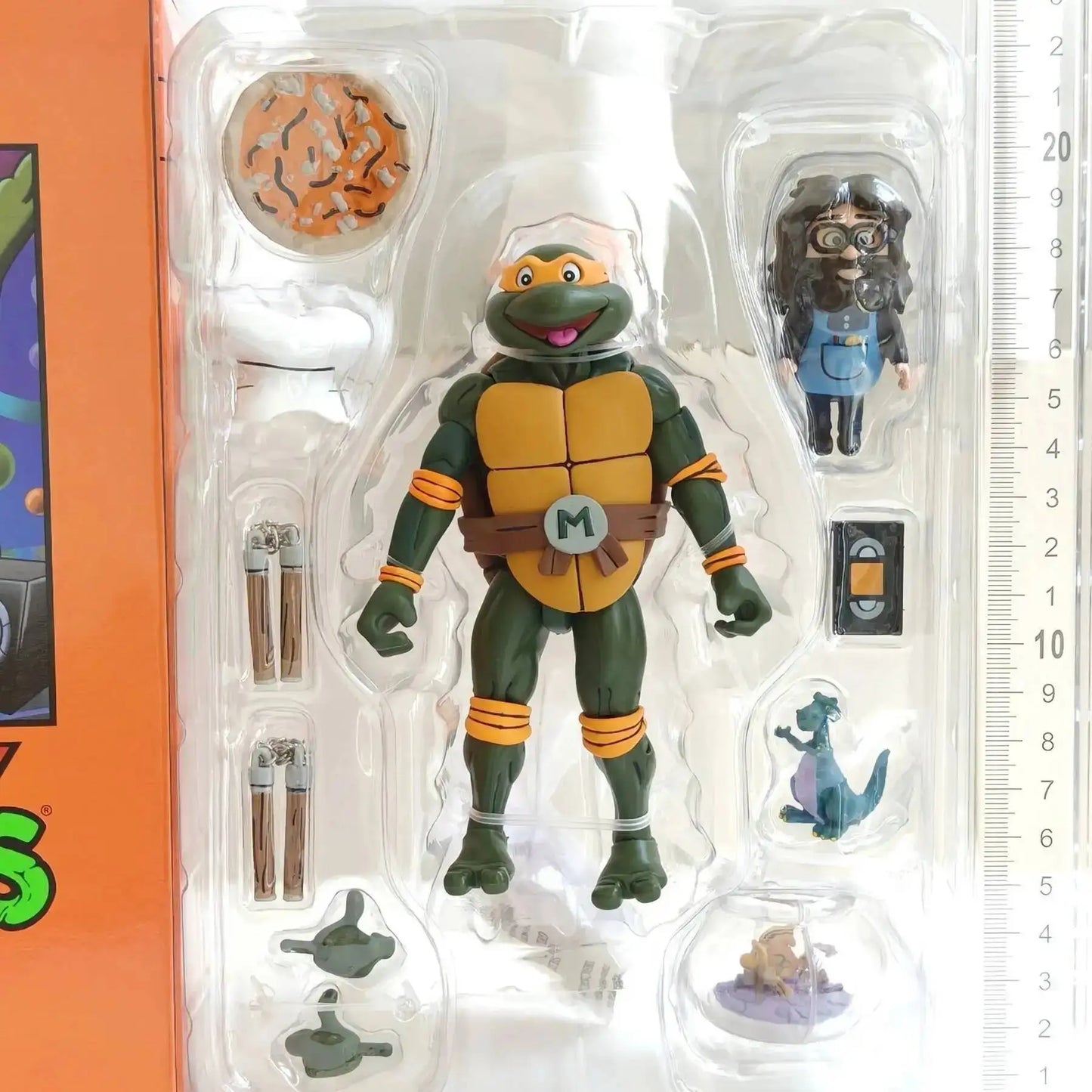 Four New NECA Anime Action Figures – Leonardo Teenage Mutant Ninja Turtles Pizza Club Model Figurines for Toys & Shelf Display