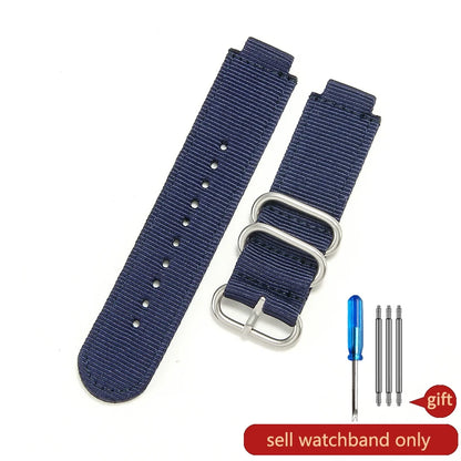 16mm Premium Nylon Canvas Watch Strap for Casio DW-5600 DW-5610 GW-B5600 - Convex Interface Replacement Wristband