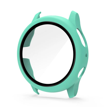 Samsung Galaxy Watch Active 2 Protective Case - Full Coverage Bumper with Tempered Glass Screen Protector for 40mm & 44mm