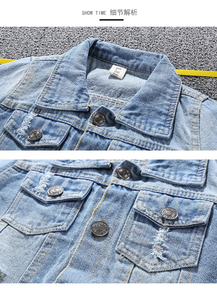 Mickey Denim Jacket for Kids – Cartoon Jean Coat for Boys & Girls, Stylish Autumn Outerwear