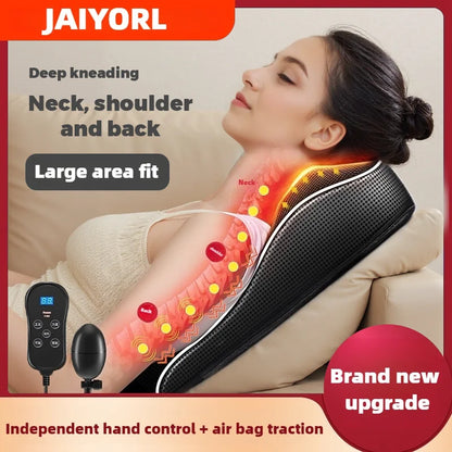 Electric Shiatsu Neck & Back Massager Pillow with Heating & Vibration – Manufacturer Direct Cervical Traction Body Massager for Car