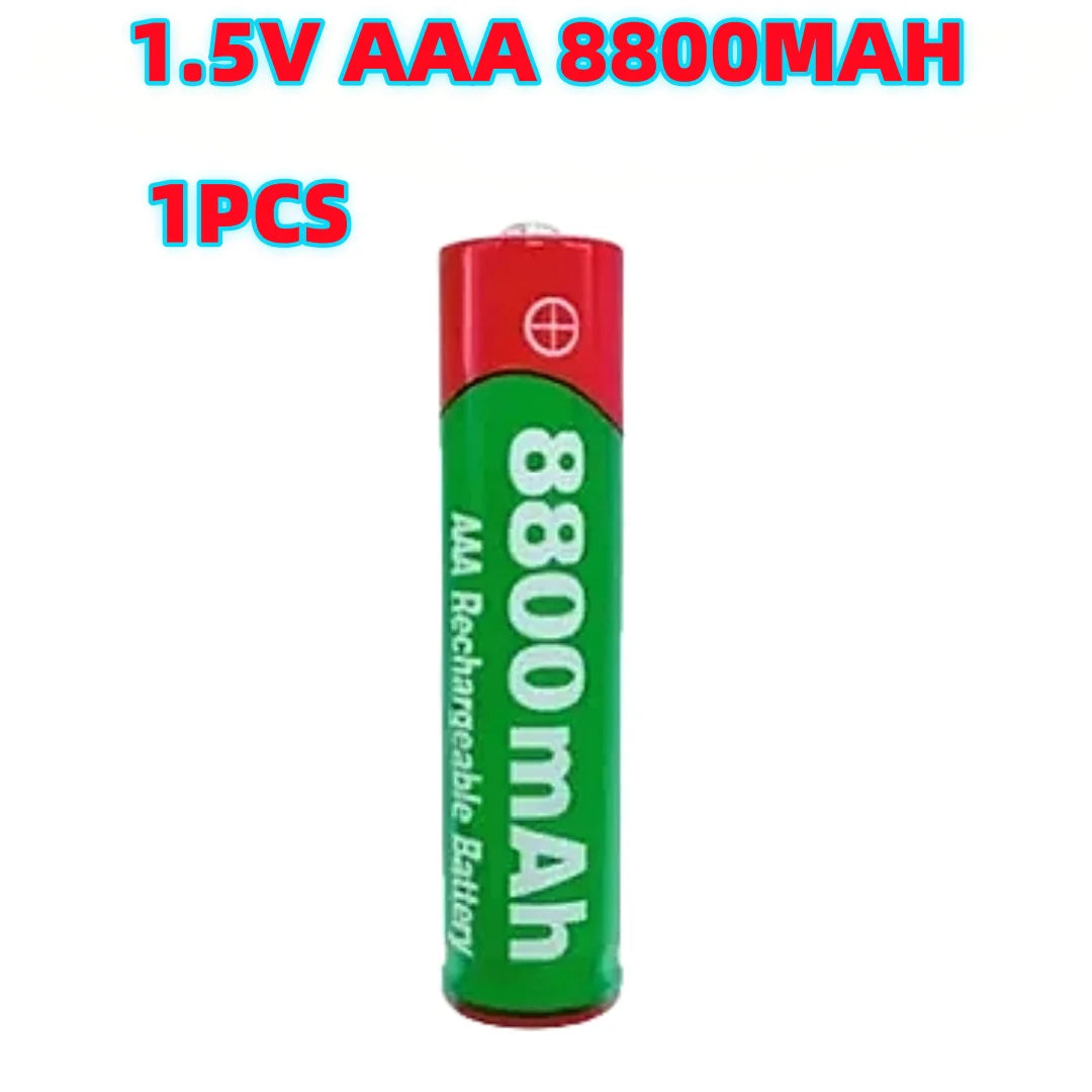 NEW 8800mAh Rechargeable AAA Alkaline Battery – 1.5V for Clocks, Mice, Computers, Toys & More