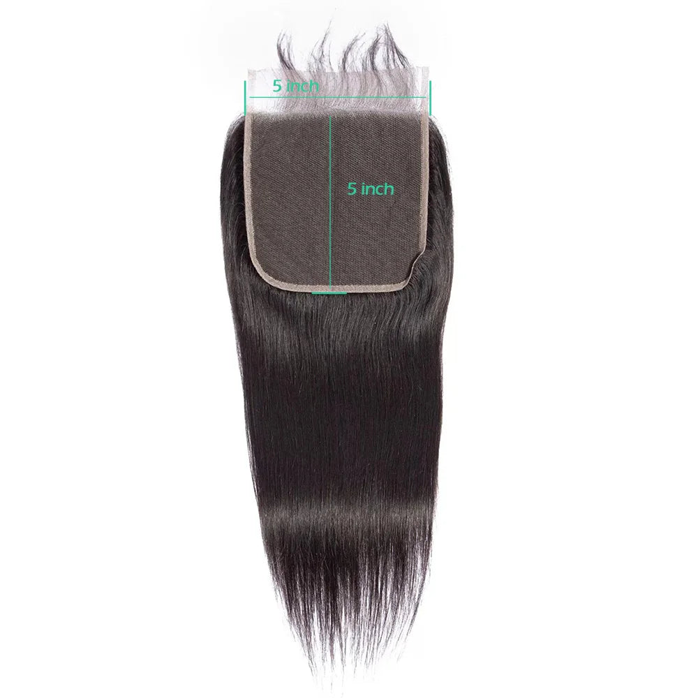 24 26 Inch Straight Lace Frontal Human Hair - 13x6 Preplucked Transparent HD Lace Brazilian Hair Closure For Women