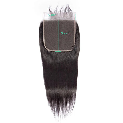 24 26 Inch Straight Lace Frontal Human Hair - 13x6 Preplucked Transparent HD Lace Brazilian Hair Closure For Women