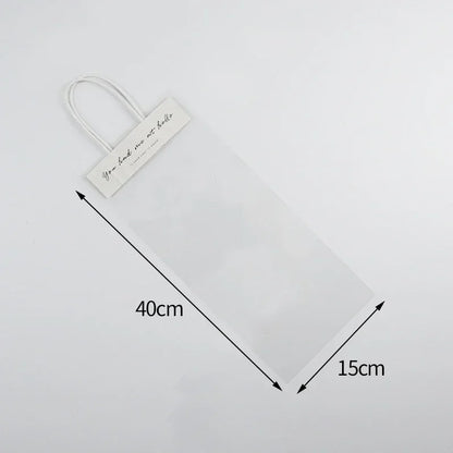 5/10PCS Transparent Flower Wrapping Bags – Gift Packaging with Handle for Weddings, Birthdays, Candy & Flower Box Decor